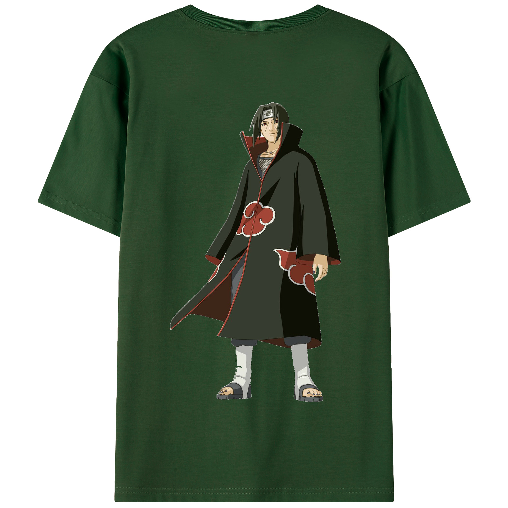（画像用） NARUTO -ナルト- うちは イタチ Uchiha Itachi 綿100％半袖Tシャツ（背面プリント）